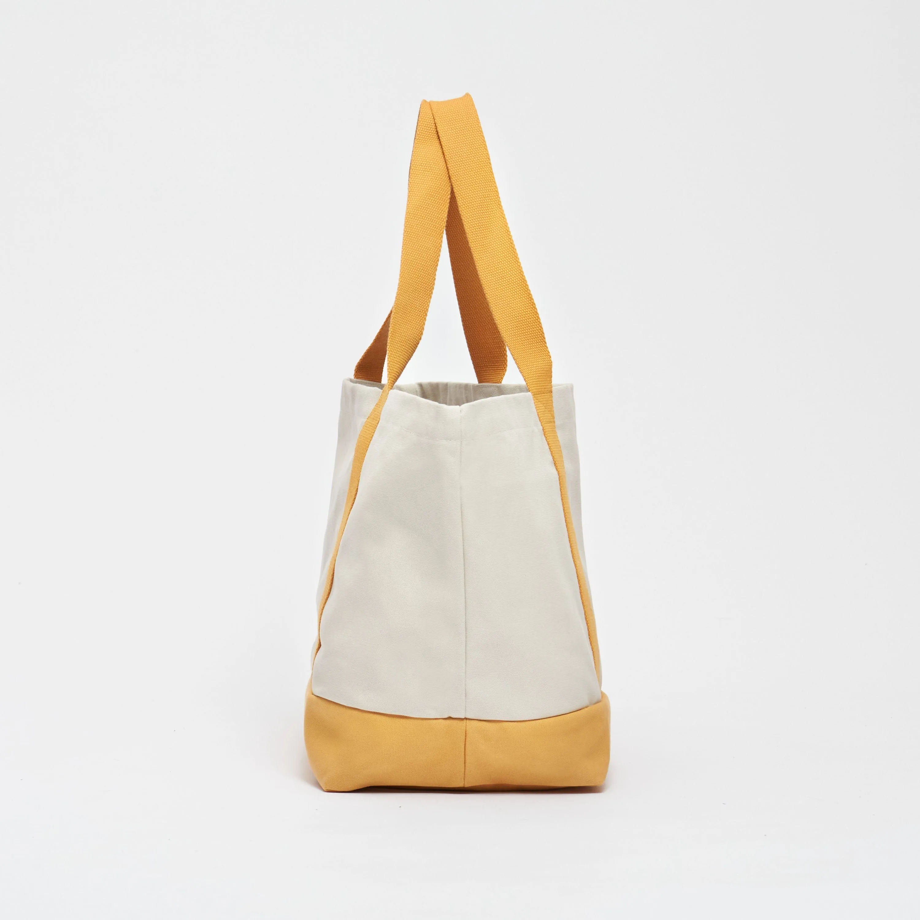 Natural Cotton Canvas Beach Bag | Sand & Mustard
