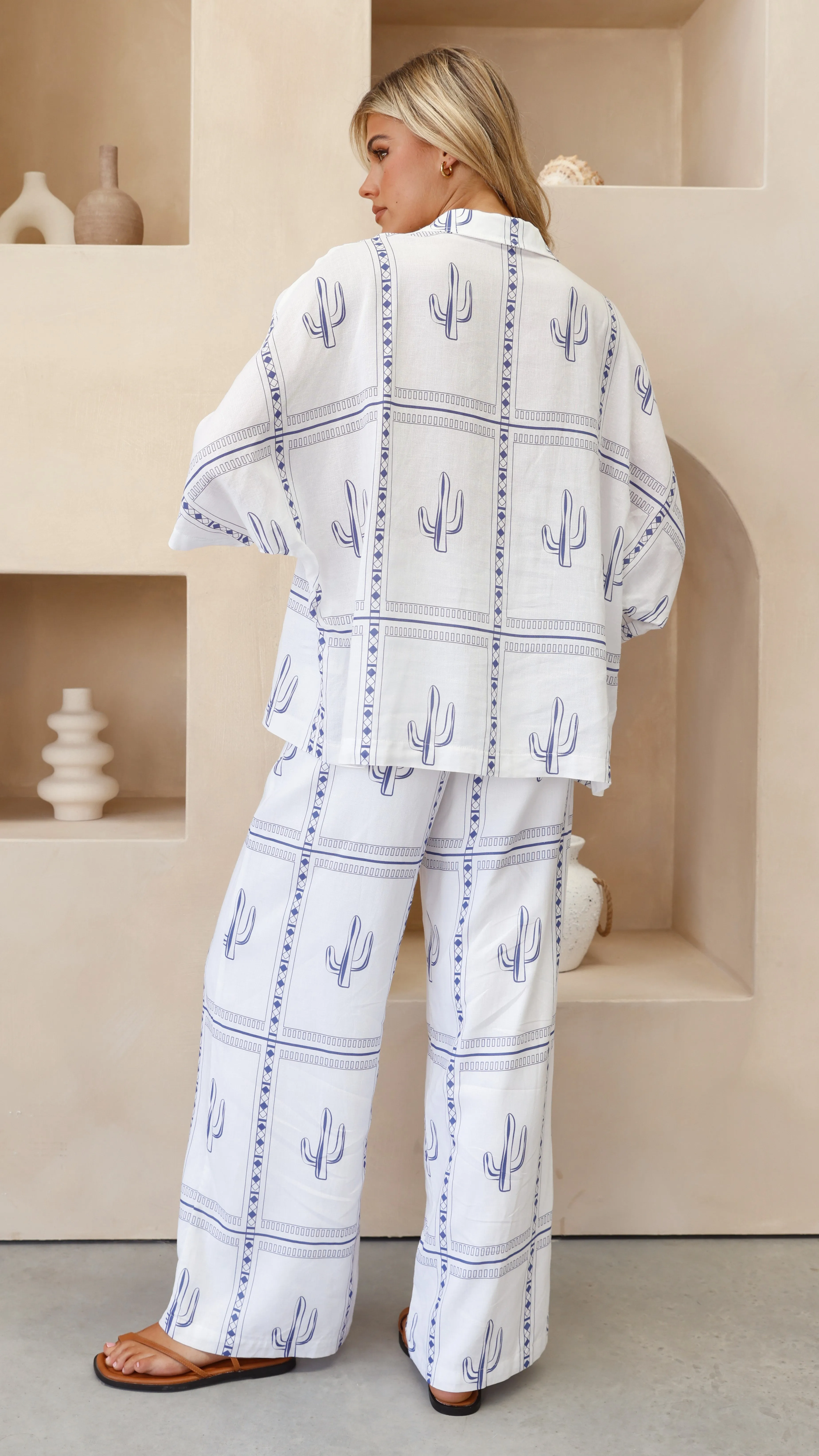 Nevada Pants - White/Blue