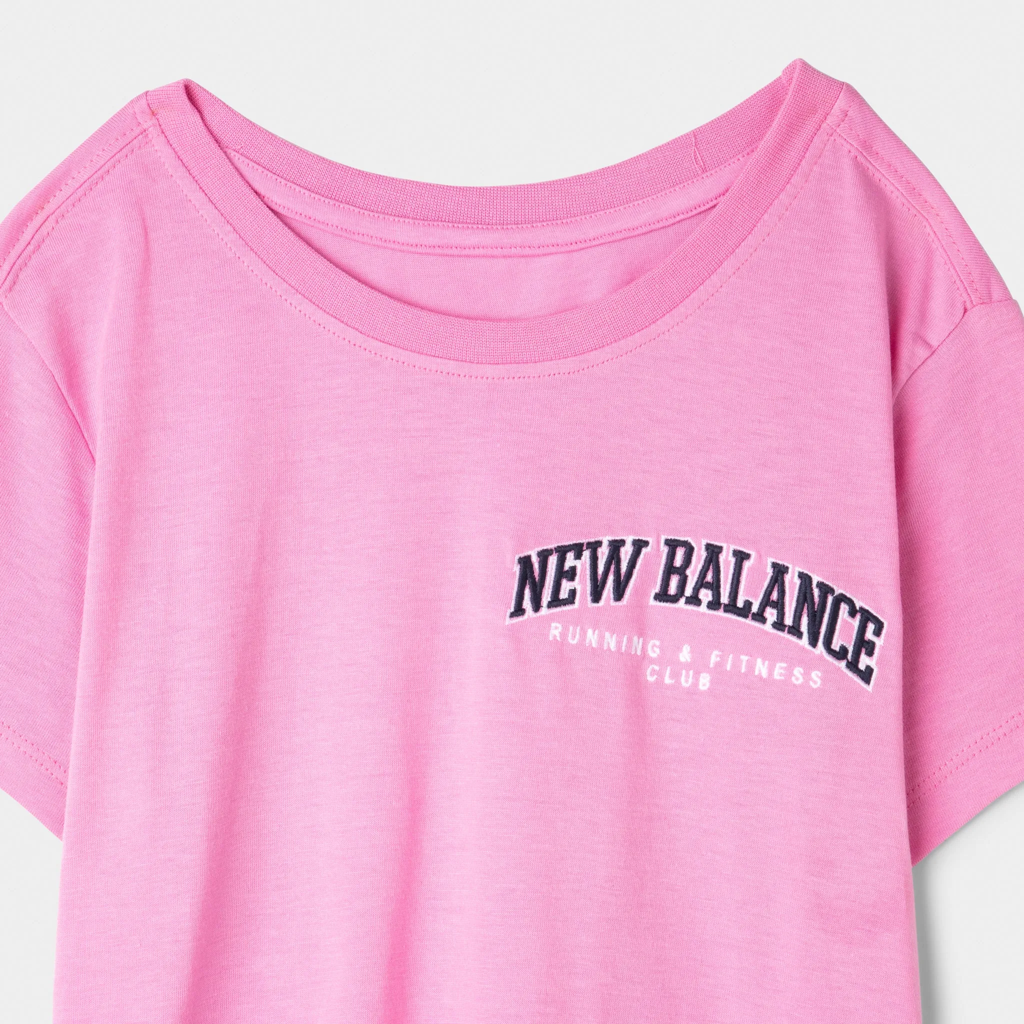 New Balance Junior Girls' Club Baby Tee Rose Sugar