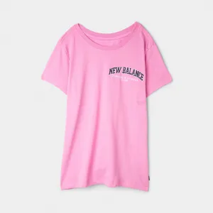 New Balance Junior Girls' Club Baby Tee Rose Sugar
