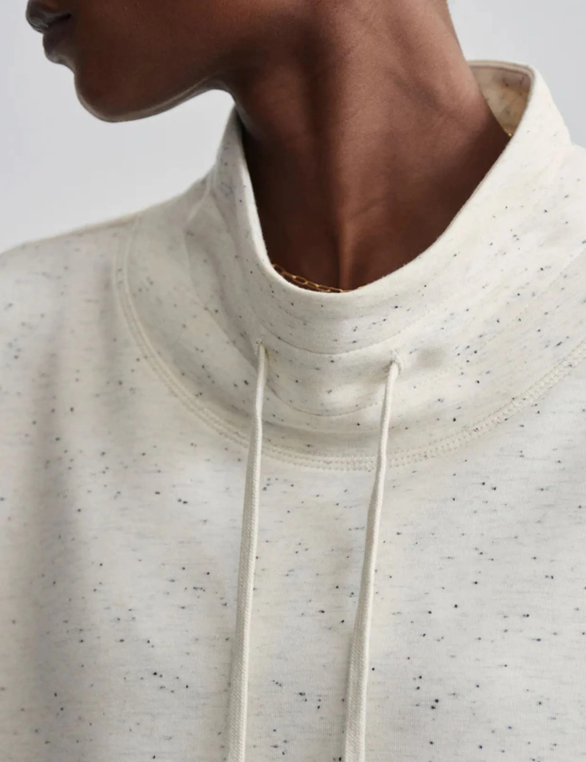 Oakdale Sweat - Ivory Marl Fleck