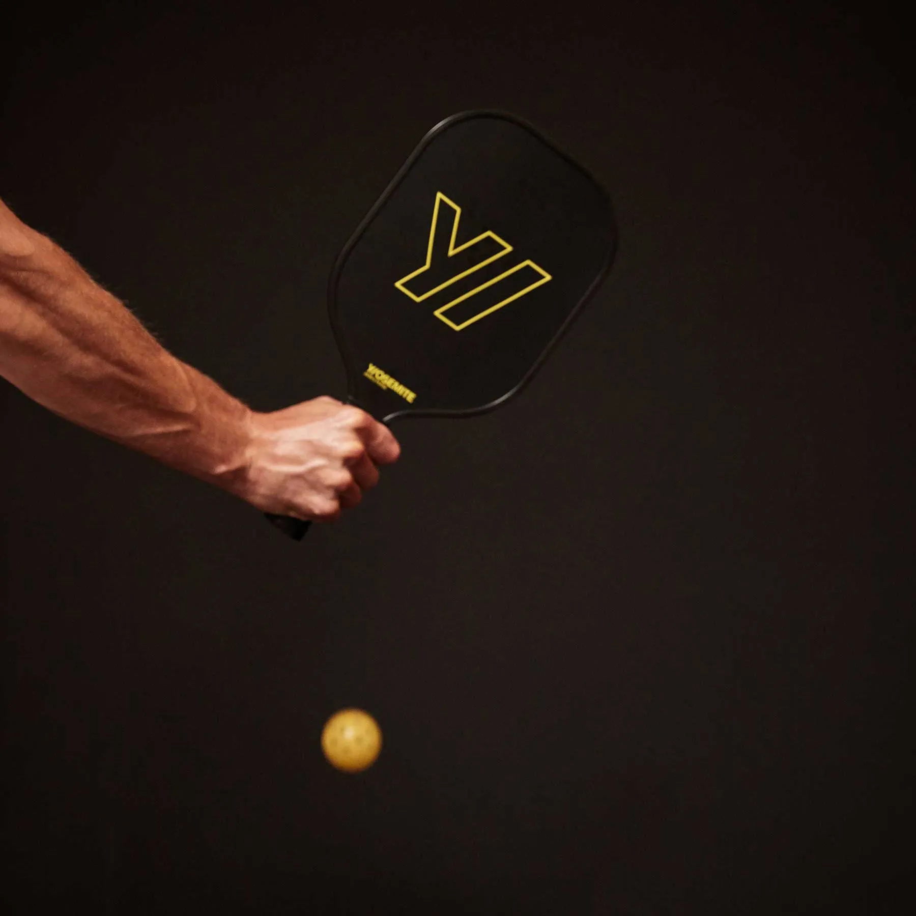 Pickleball Paddle Set with Mesh Bag - Black/Yellow