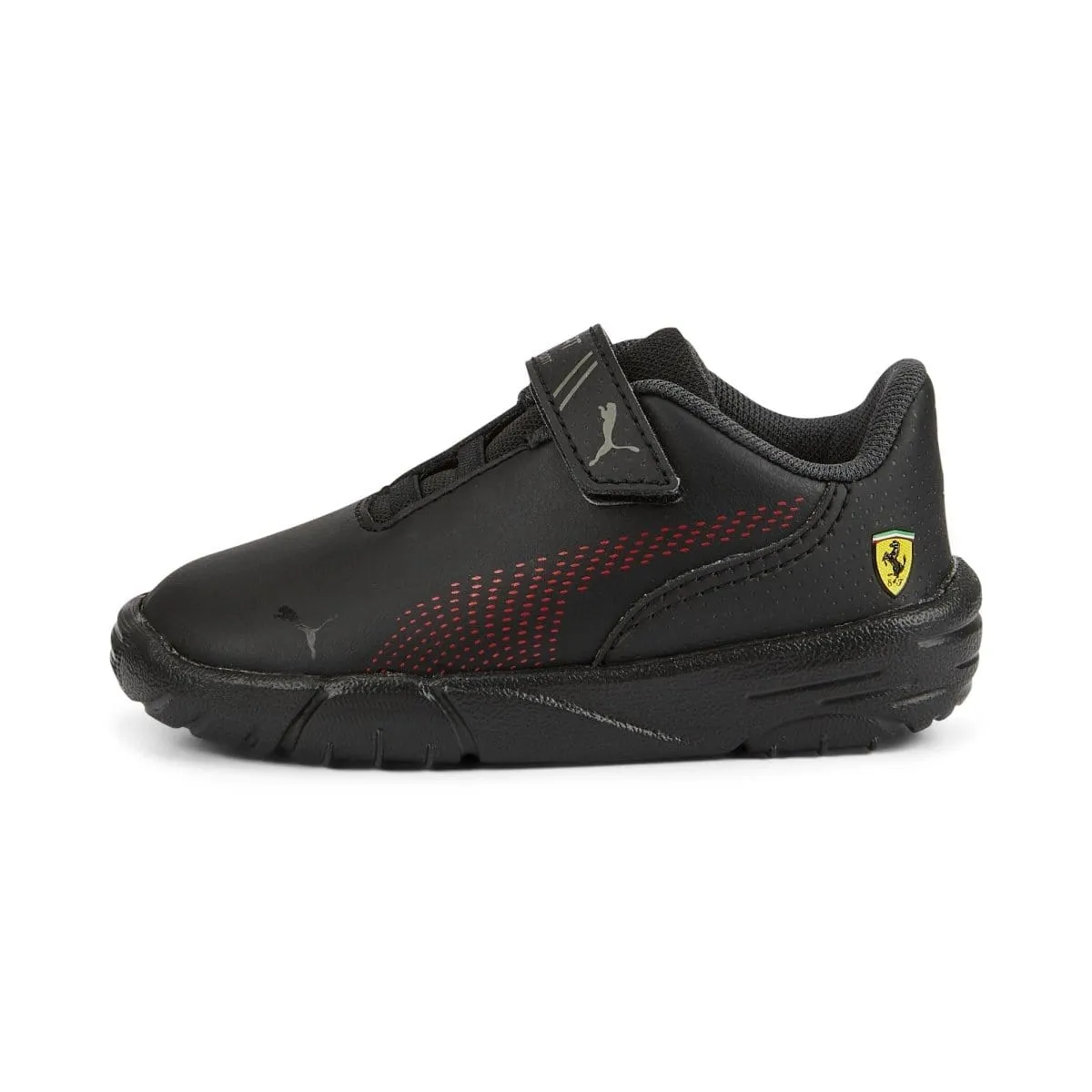 PUMA KIDS SCUDERIA FERRARI DRIFT CAT DECIMA HOOK N'LOOP MOTORSPORT BLACK SHOES