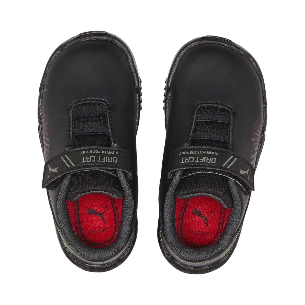 PUMA KIDS SCUDERIA FERRARI DRIFT CAT DECIMA HOOK N'LOOP MOTORSPORT BLACK SHOES
