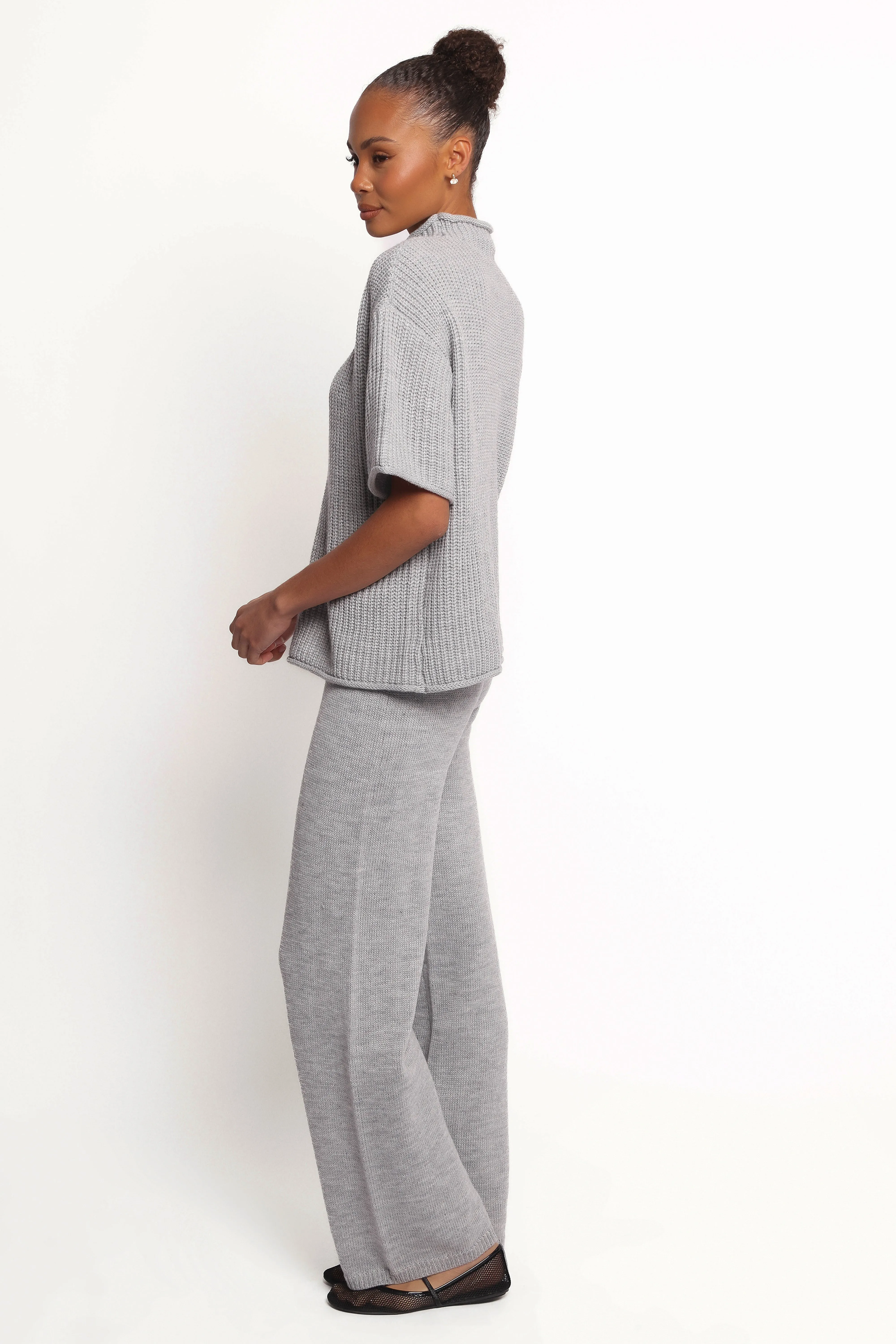 Remii Knit Pant Set - Grey