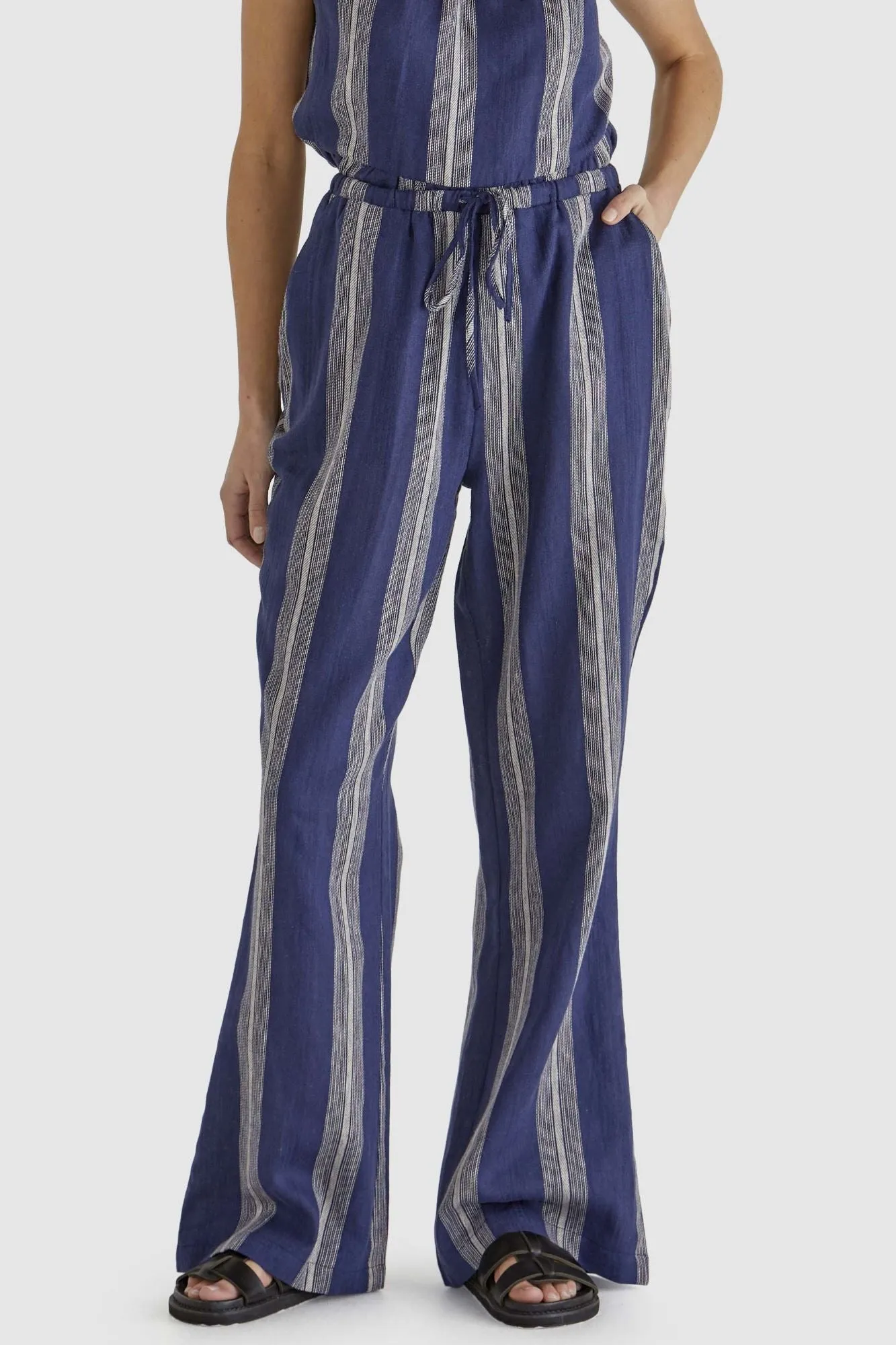 Sass Lizzy Pants Navy Stripe