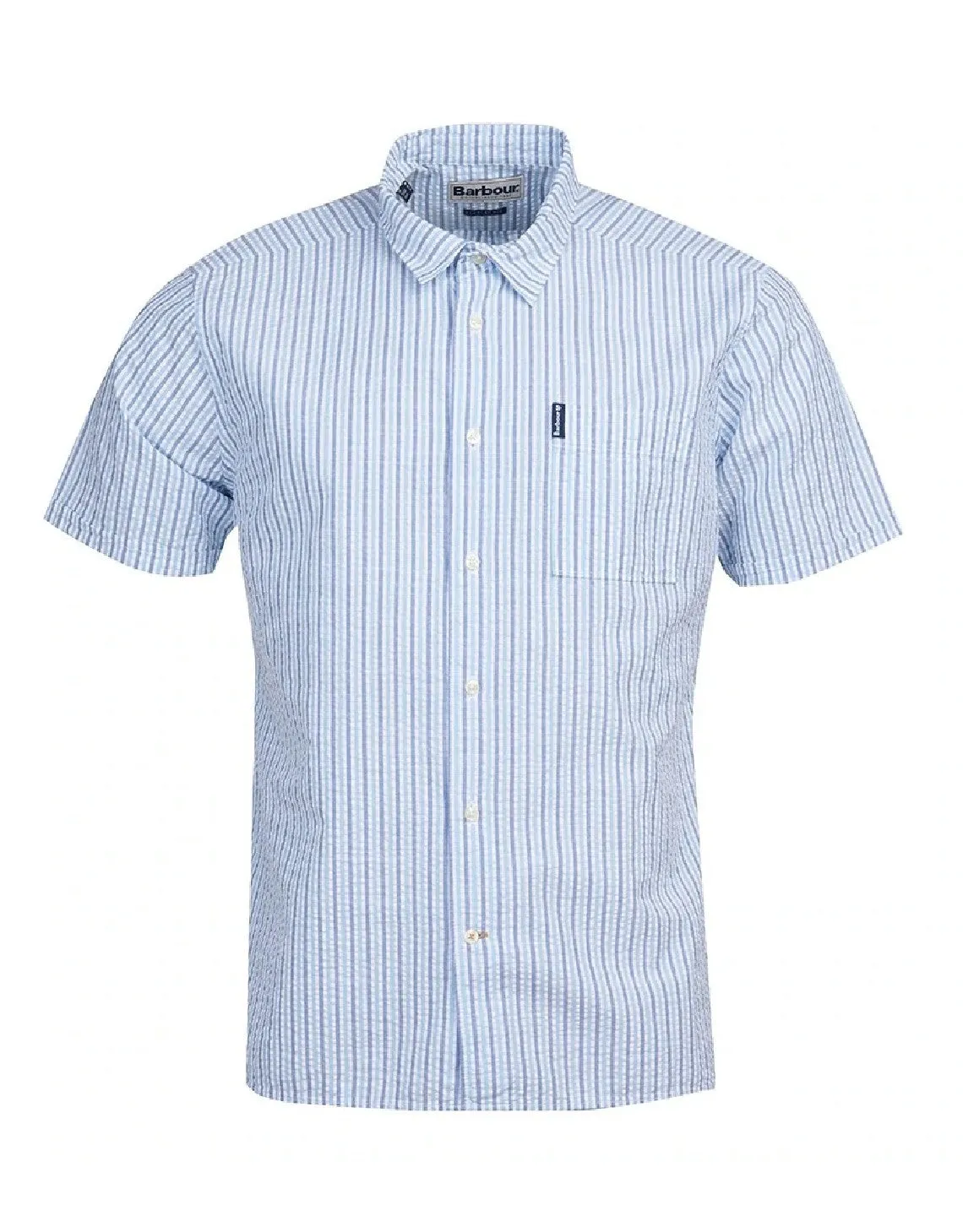 SEERSUCKER 8 SHORT SLEEVED SHIRT BLUE