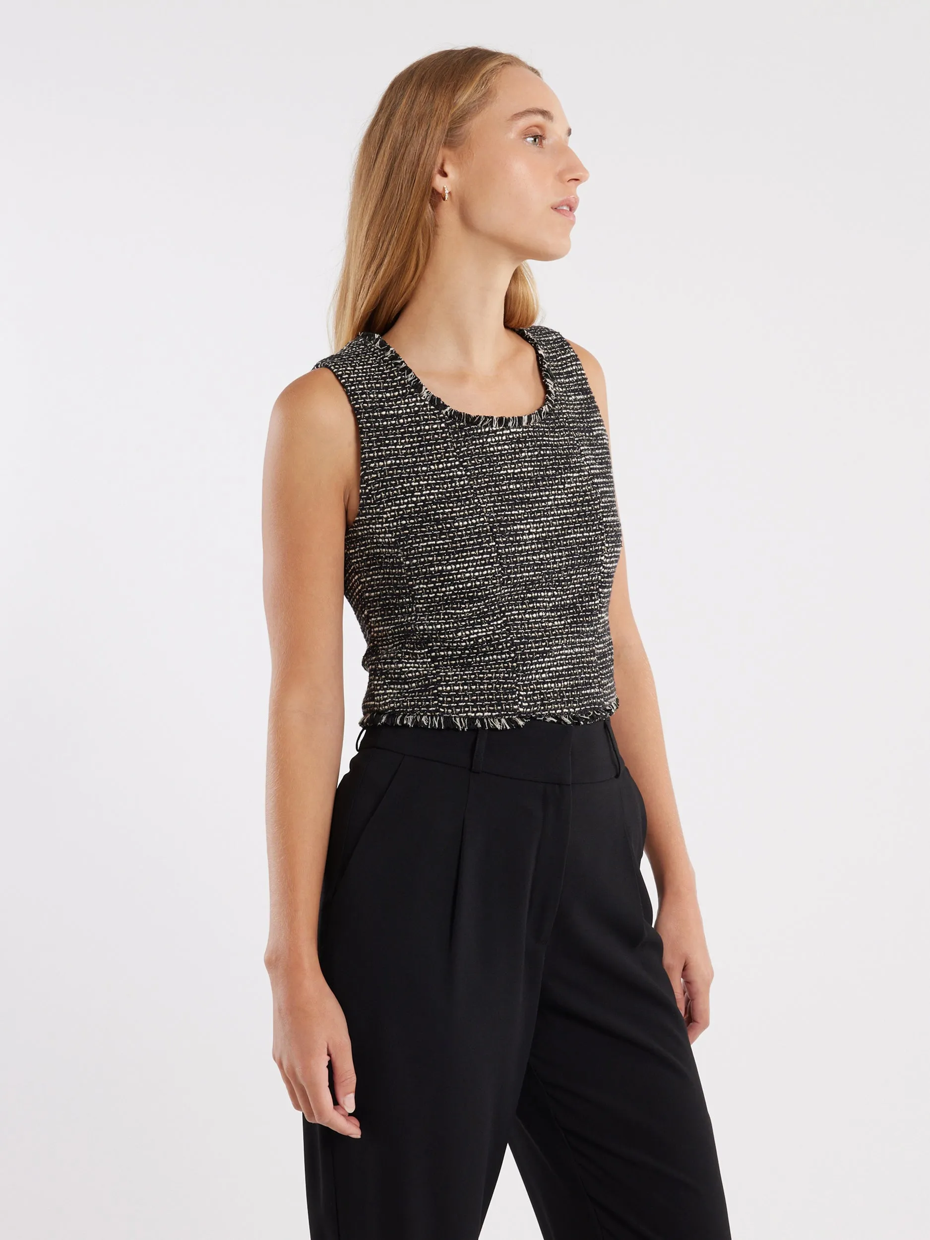 Selena Tweed Top