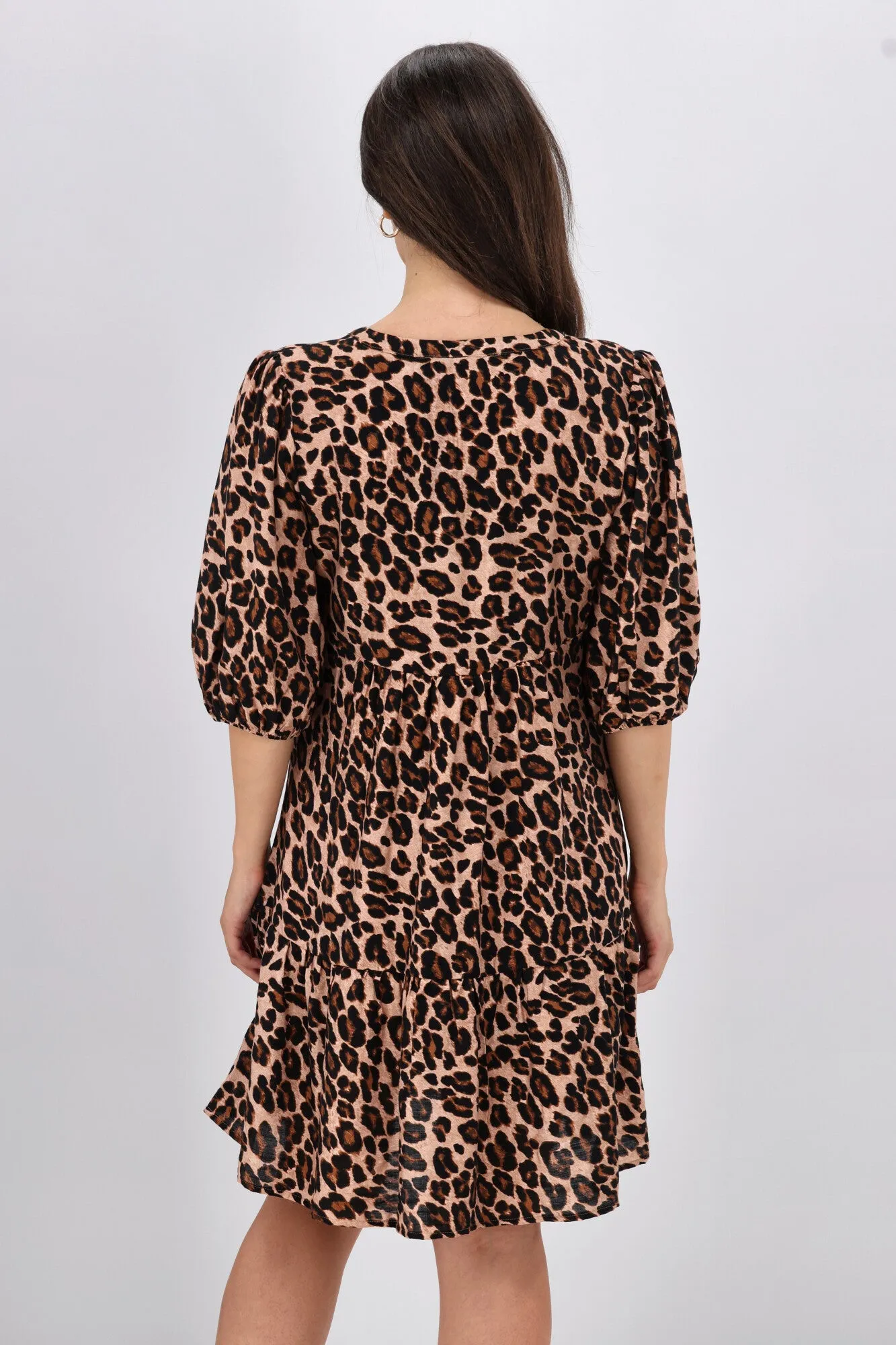 Shine On Label Eve Mini Dress Leopard Print