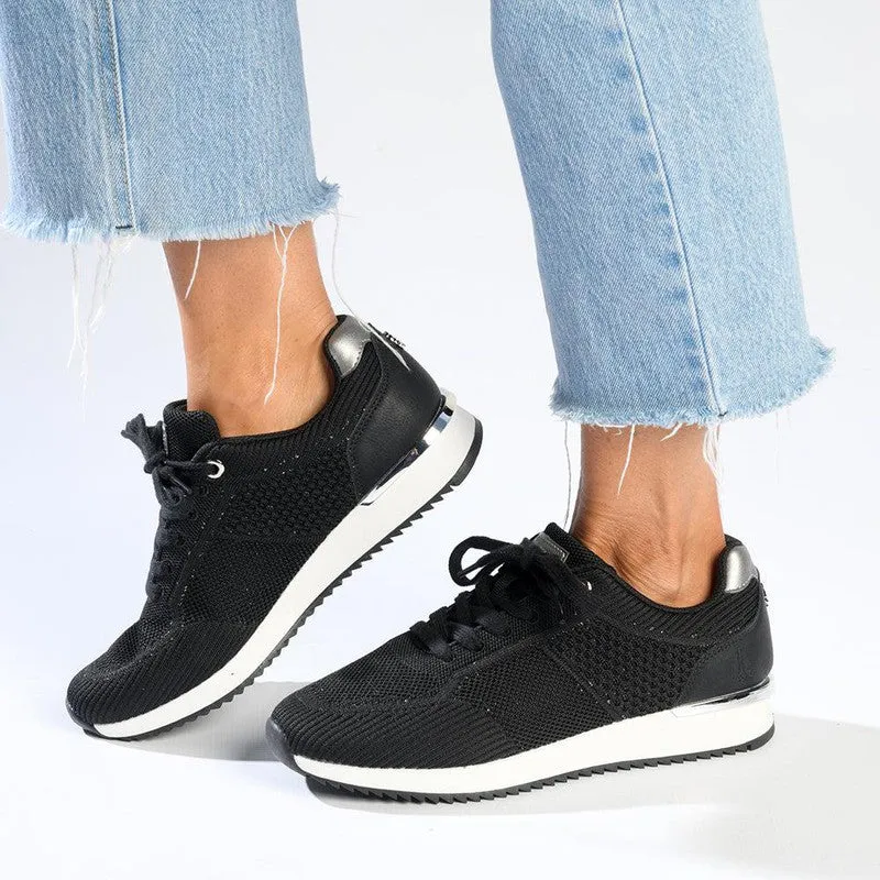 Soft Style By Hush Puppies Remy Flyknit Sneaker - Black