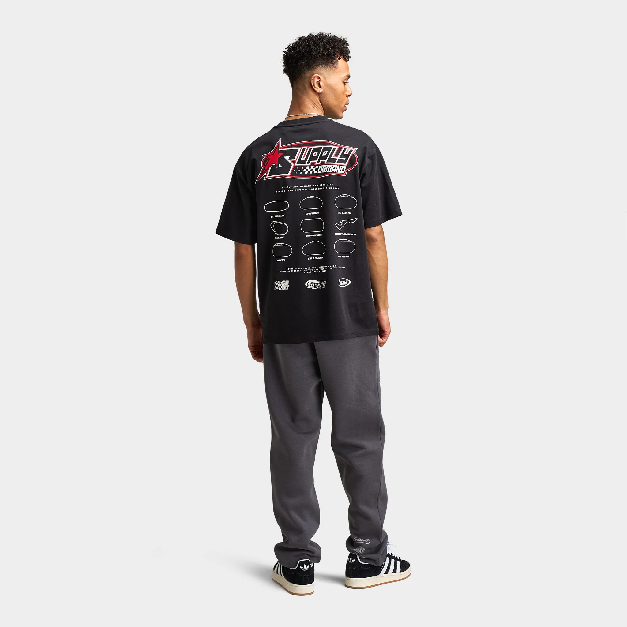Supply & Demand Track Graphic T-Shirt / Black