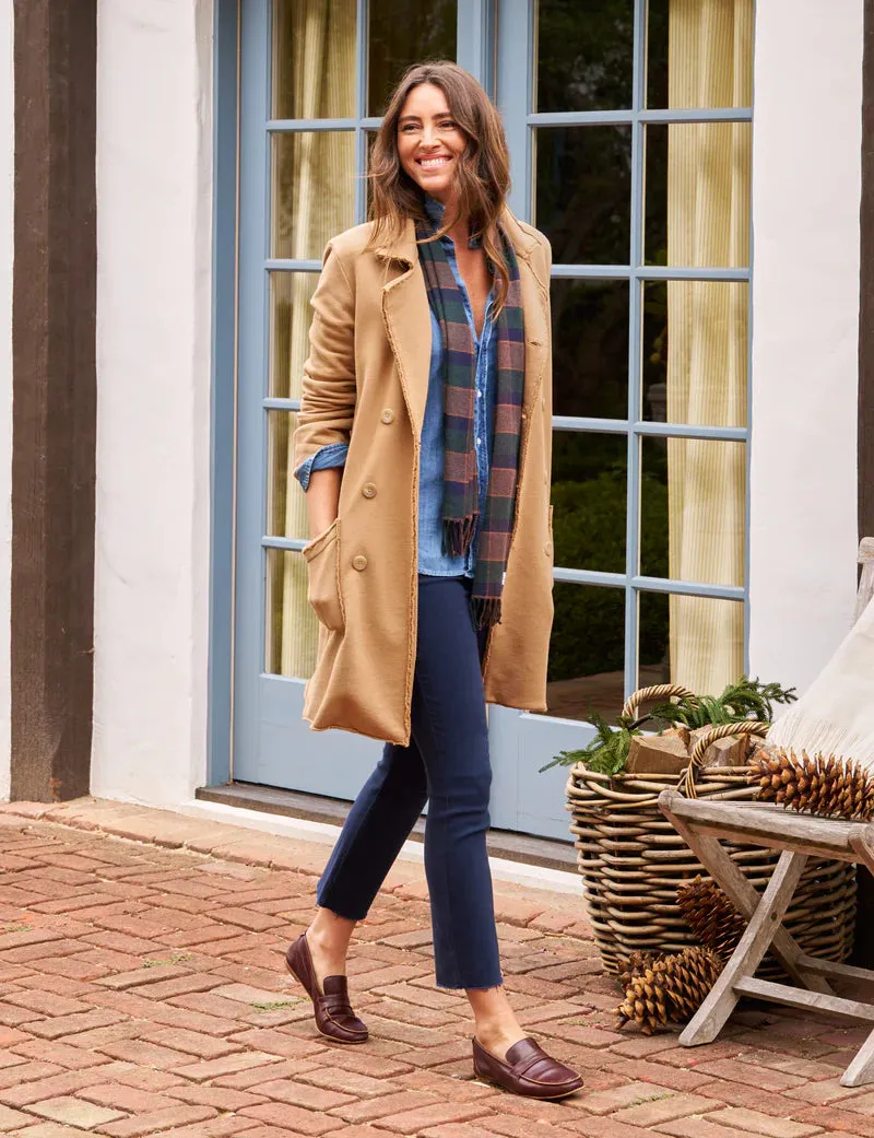 Sweatshirt Trench Coat Camel