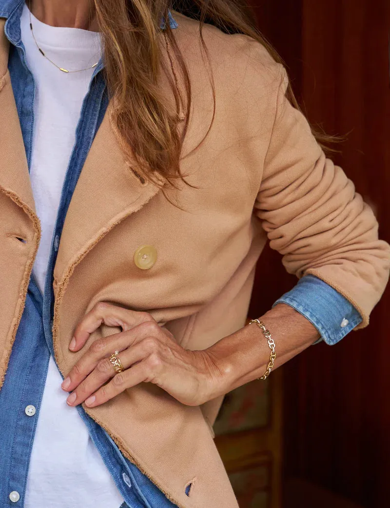 Sweatshirt Trench Coat Camel