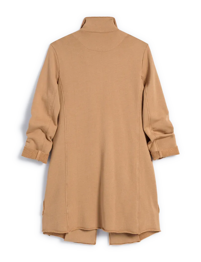 Sweatshirt Trench Coat Camel