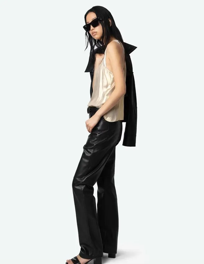 Tarys Satin Top Gold