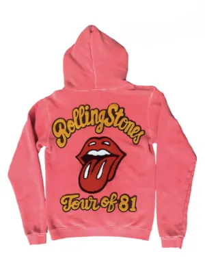 The Rolling Stones Zip Fleece, Cherry