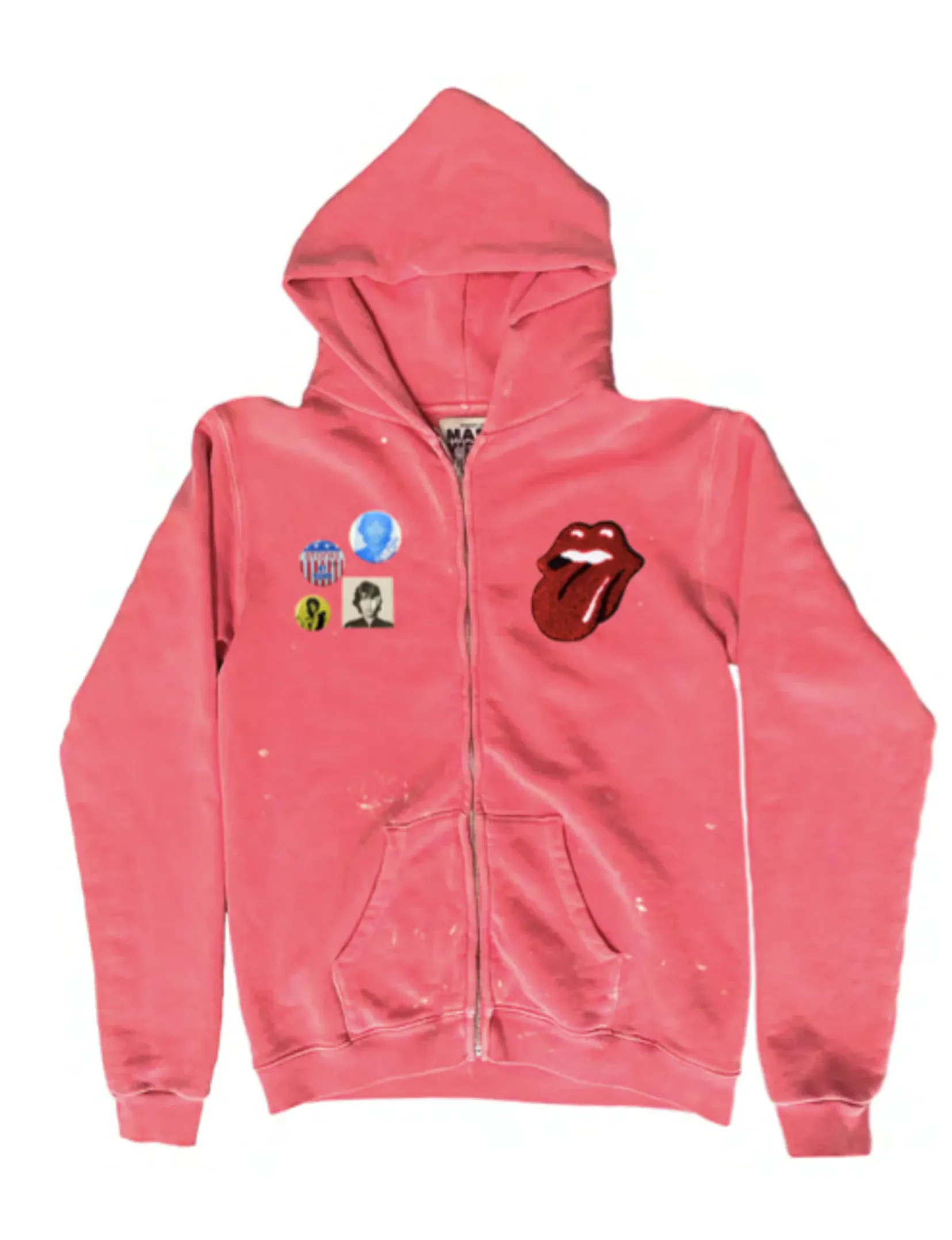 The Rolling Stones Zip Fleece, Cherry