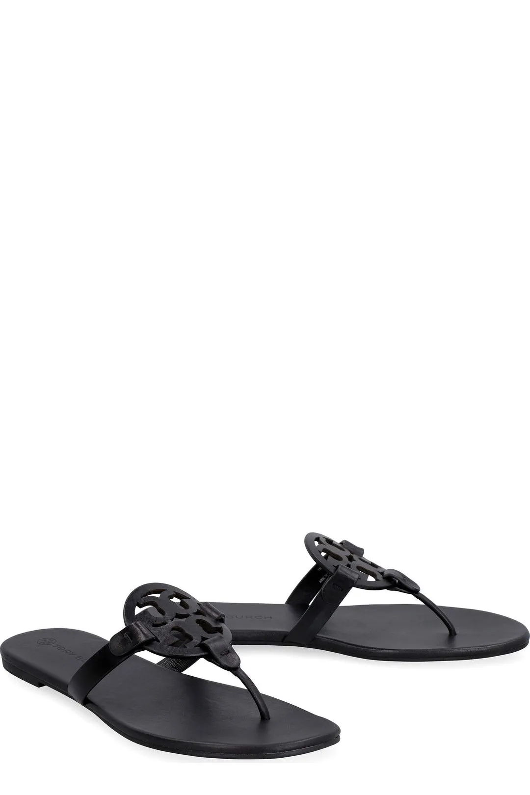 Tory Burch Miller Soft Logo Plaque Flat Sandals
