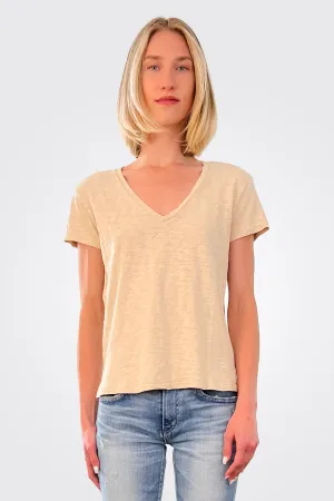 V Neck Tee - Sand Dune