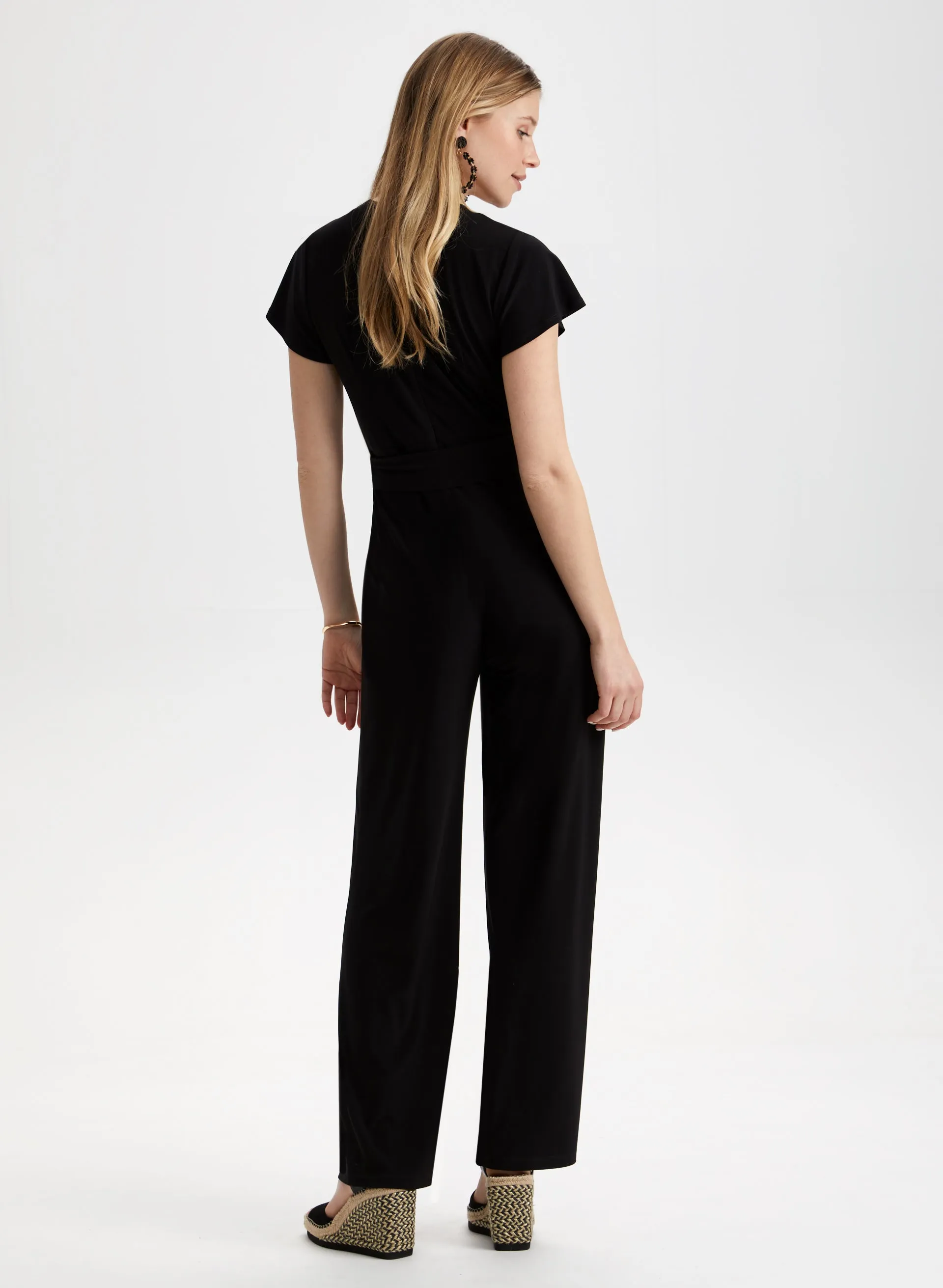 Wide Leg V-Neck Jumpsuit