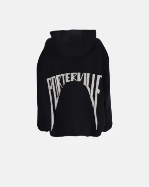 Zipped Hooded Jacket Black/Pearl